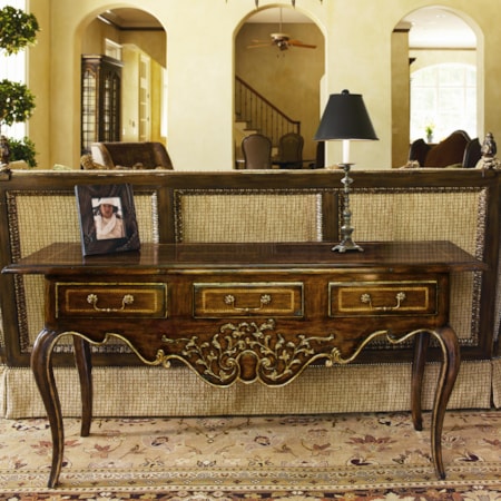 3 Drawer Console Table with Cabriole Legs
