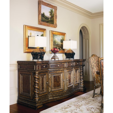 Dining Credenza with Madeira Marble Top