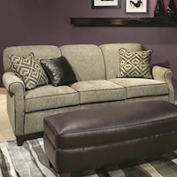 Casual Modern Sofa with Queen Sleeper
