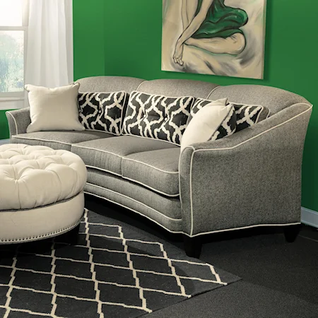 Contemporary Conversation Sofa with Customizable Fabric