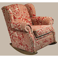 Casual Wing Back Rocker Chair