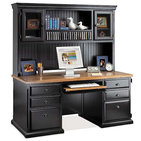 Computer Desk & Deluxe Hutch