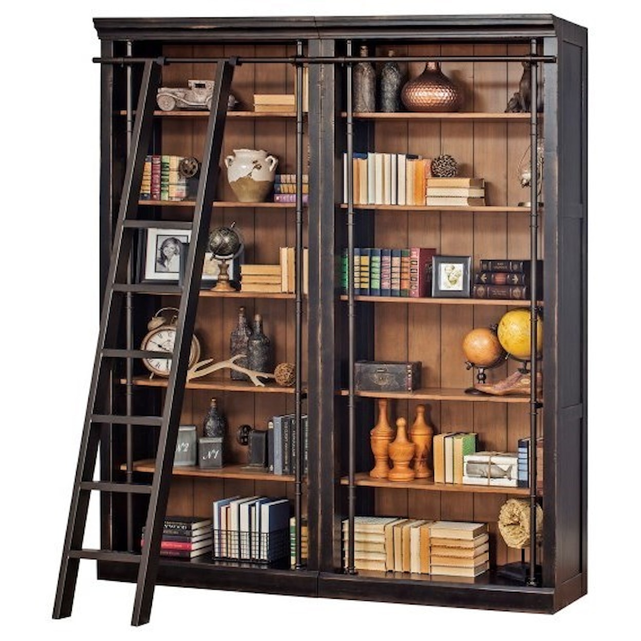 Martin Home Furnishings Toulouse Bookcase and Ladder