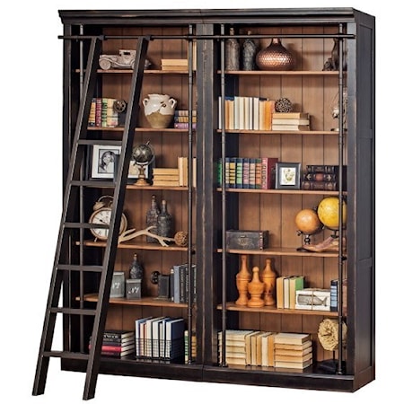 Bookcase and Ladder with French Influences