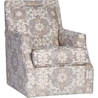 Swivel Glider Chair with Flared Arms