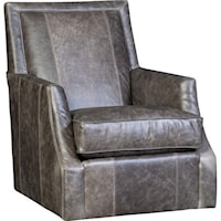 Swivel Glider Chair with Flared Arms