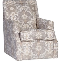 Swivel Chair with Flared Arms