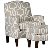 Upholstered Camel Back Chair