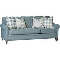 Transitional Sofa with Two 22" Throw Pillows