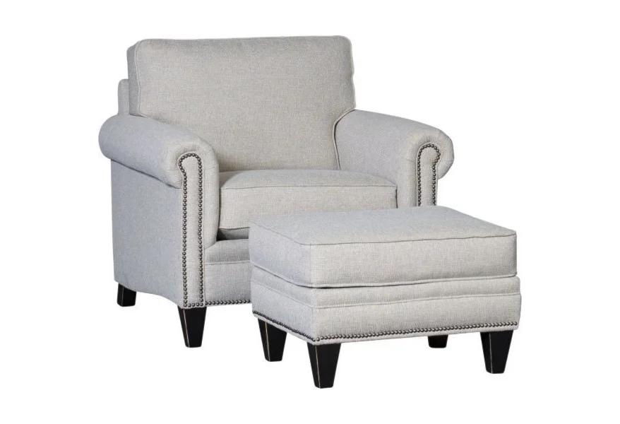 3949 Chair and Ottoman by Mayo at Wilson's Furniture