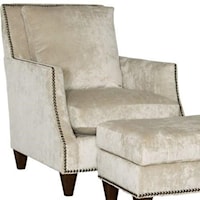 Transitional Chair with Nail Head Trim