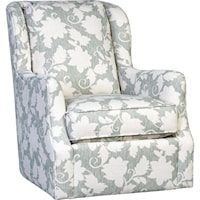 Casual Swivel Chair with Scoop Arms