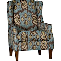Upholstered Wing Chair w/ Tapered Legs