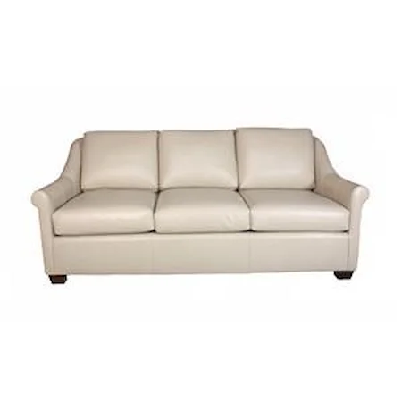 Traditional 3 Cushion Sofa with Wide Pyramid Feet-American Headliner Program