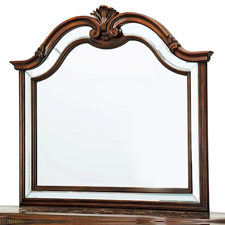 Traditional Arched Mirror with Ornate Detailing