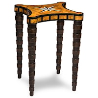 Global Square Accent Table with Compass Accents