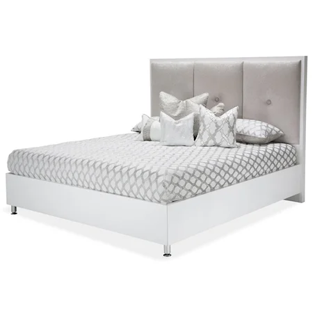 Contemporary Upholstered Queen Panel Bed