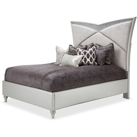 Contemporary Glam Upholstered California King Bed