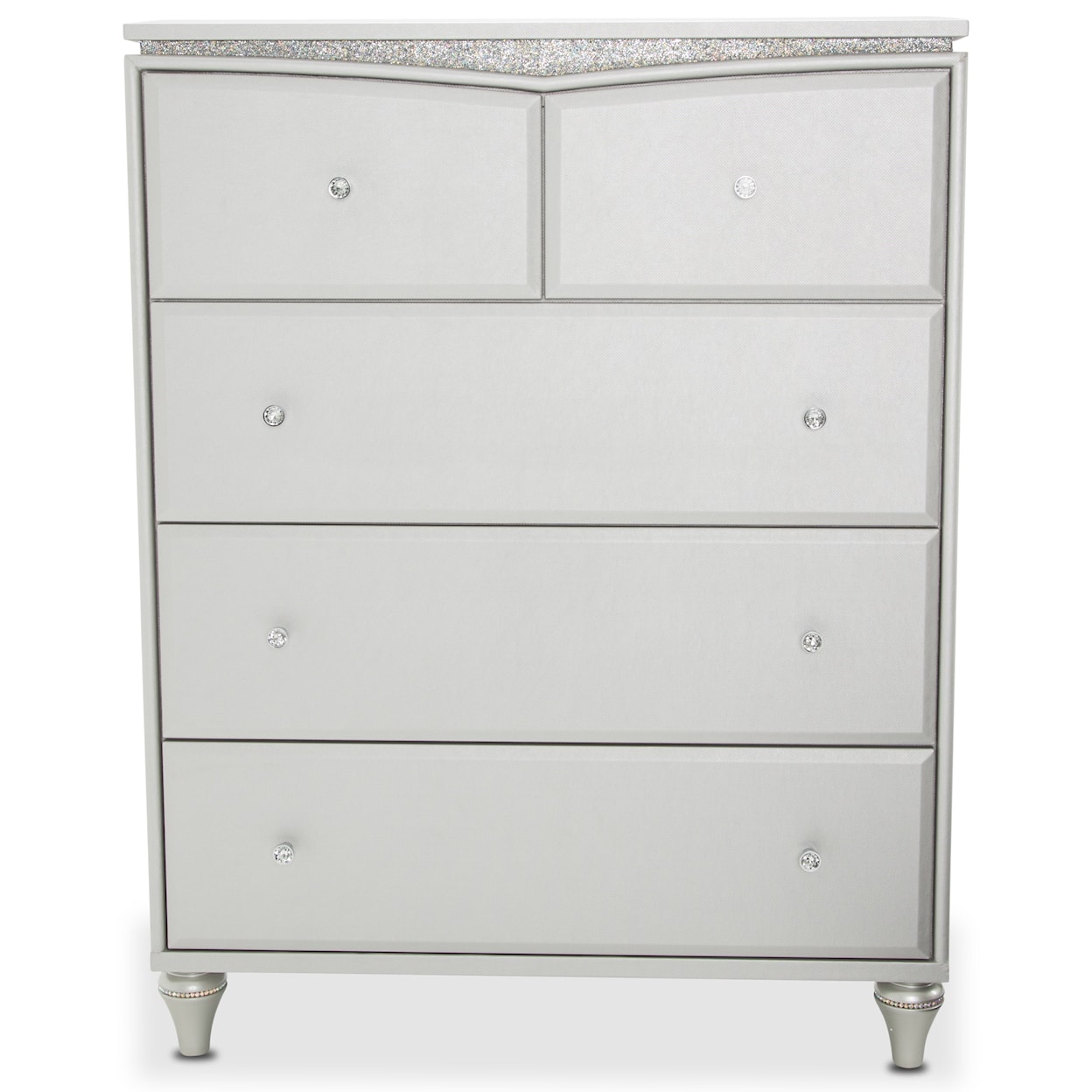 Michael Amini Melrose Plaza Upholstered 5 Drawer Chest