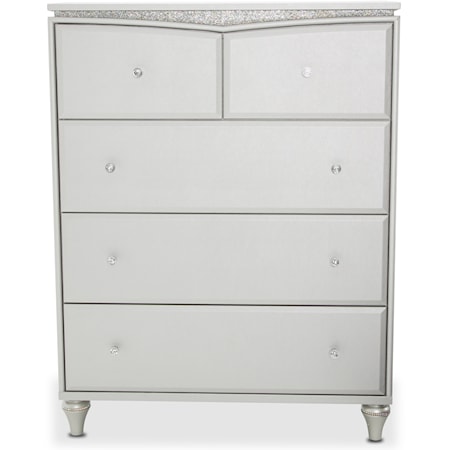 Upholstered 5 Drawer Chest