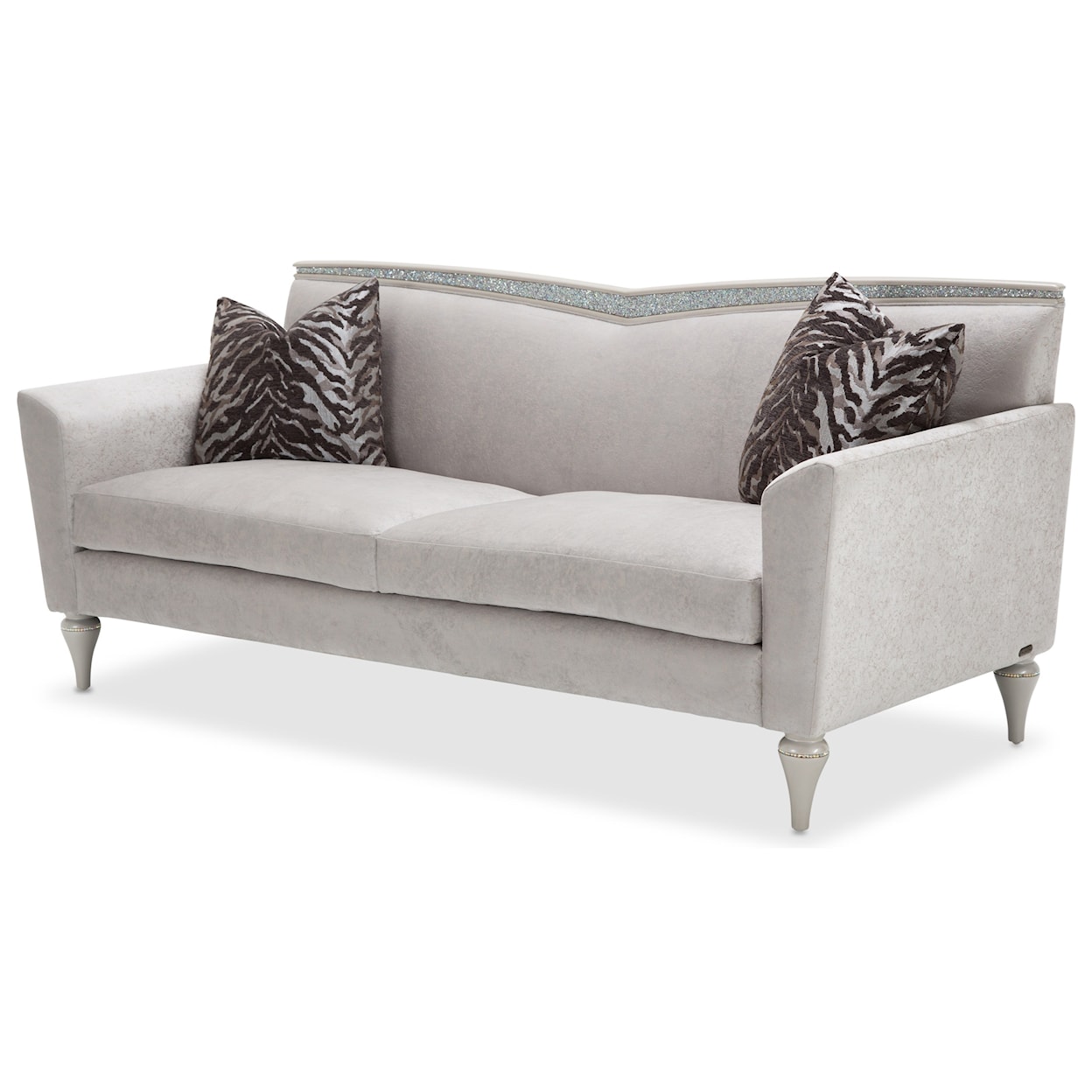 Michael Amini Melrose Plaza Sofa with Crystal Accents