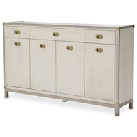 Contemporary 3-Drawer Sideboard with Velvet-lined Drawers