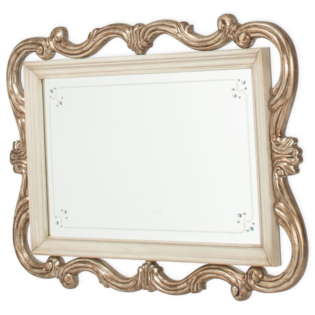 Michael Amini Platine de Royale Wall Mirror