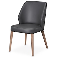 Contemporary Upholstered Side Dining Chair with Diamond Quilted Back