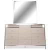 Michael Amini Silverlake Village Rectangular Beveled Mirror