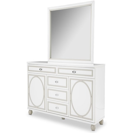 5-Drawer Dresser and Mirror