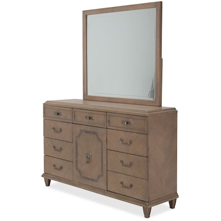 9-Drawer Dresser and Mirror Set