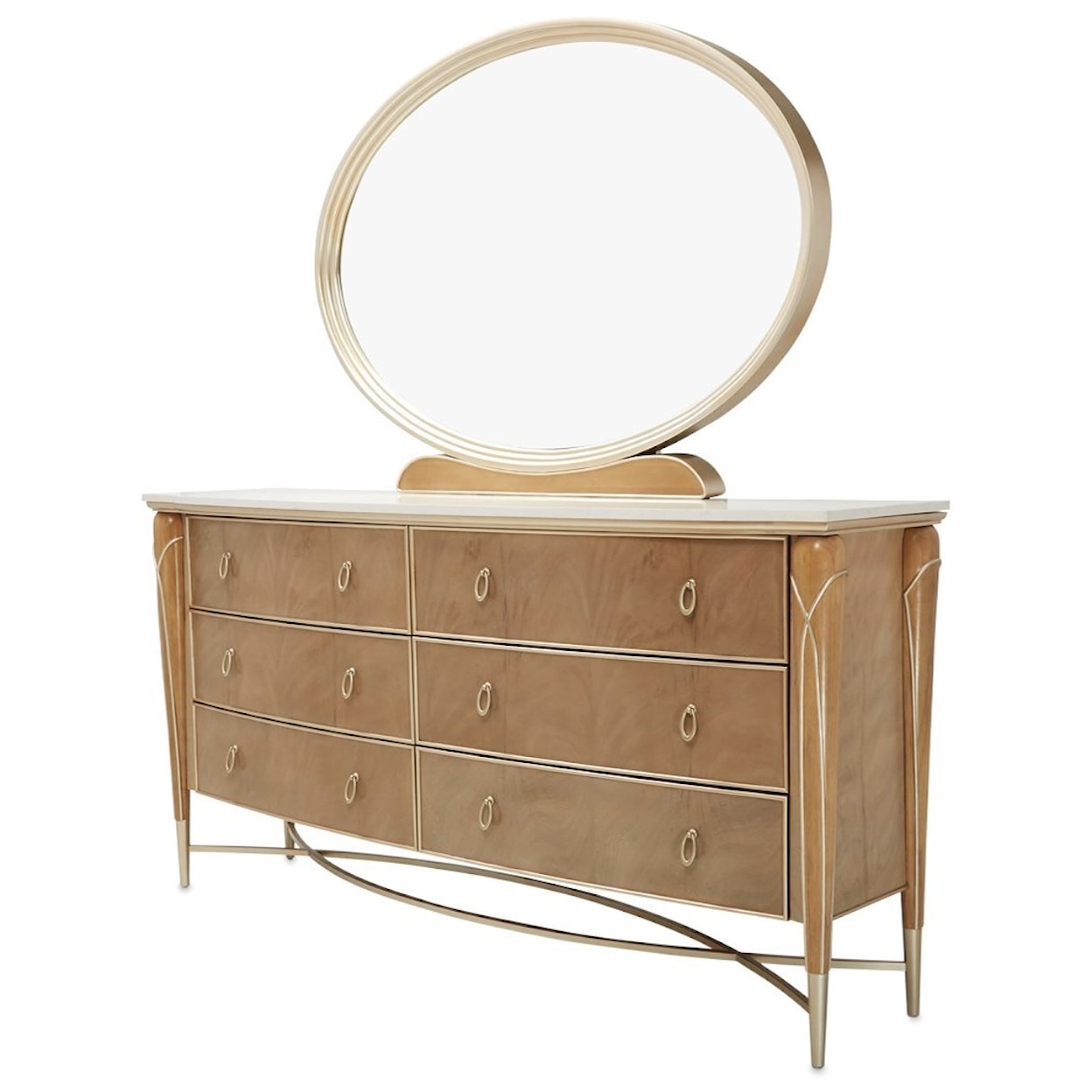 Michael Amini Villa Cherie Dresser Mirror