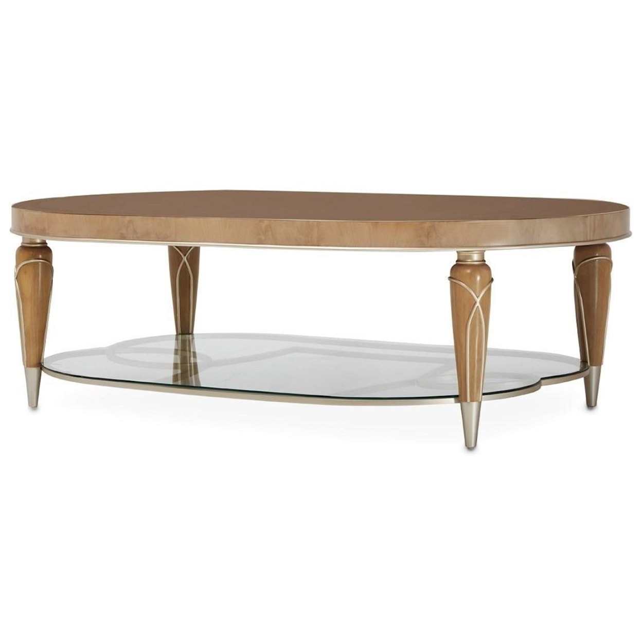 Michael Amini Villa Cherie Oval Cocktail Table