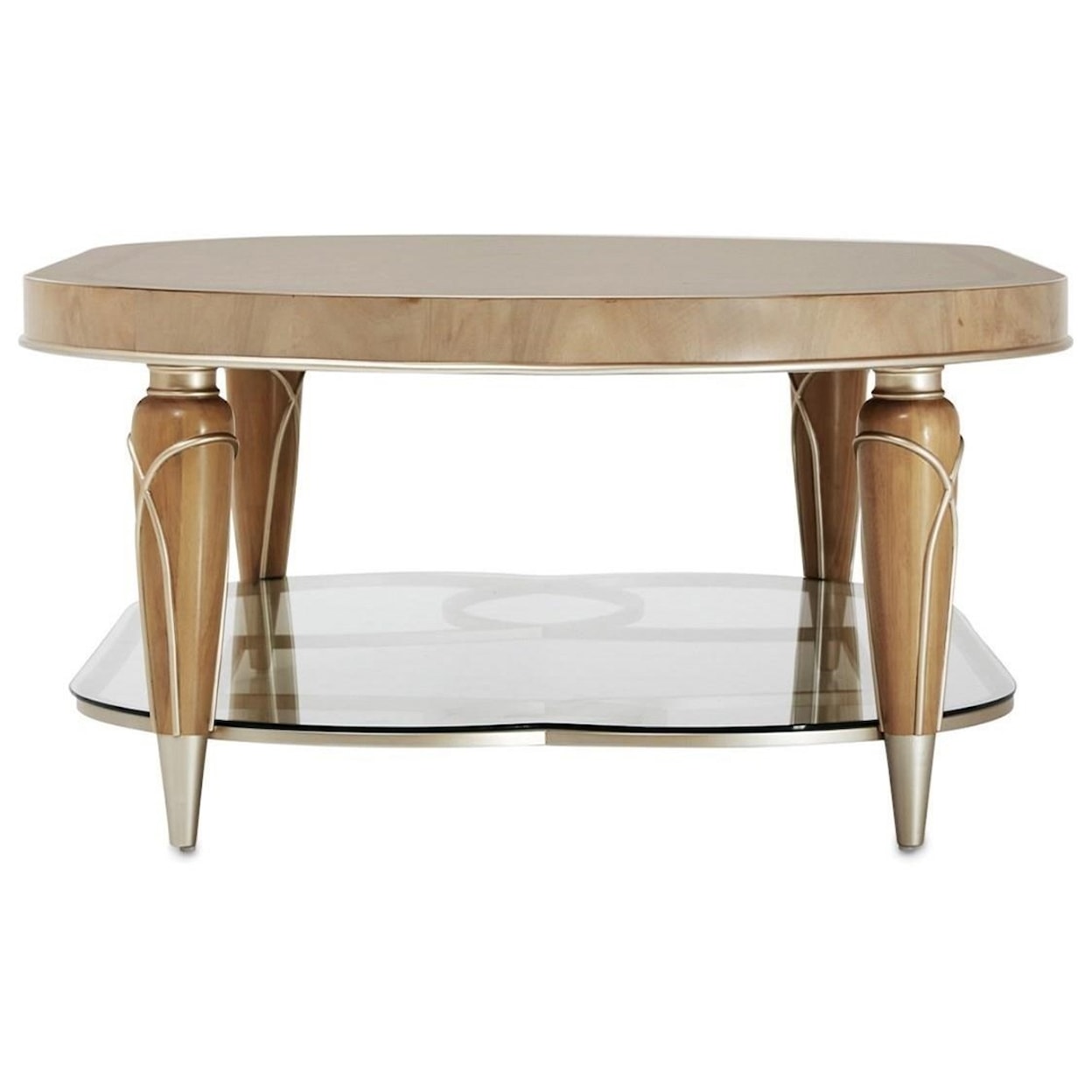 Michael Amini Villa Cherie Oval Cocktail Table