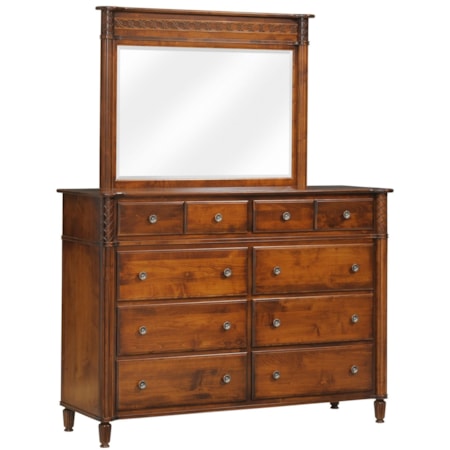 High Dresser and Mirror