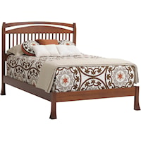 King Slat Bed with Mission-Style Headboard