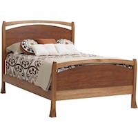 Queen Panel Bed with Rounded Headboard