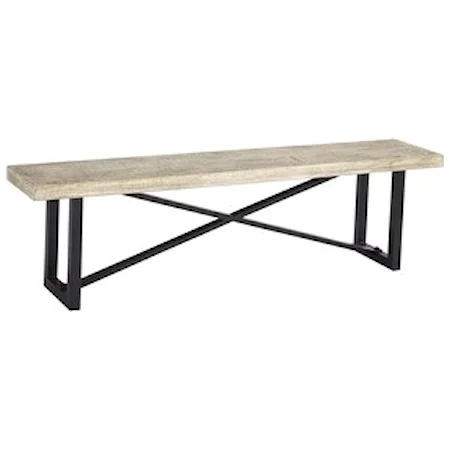 Dining Room Bench with Metal Base