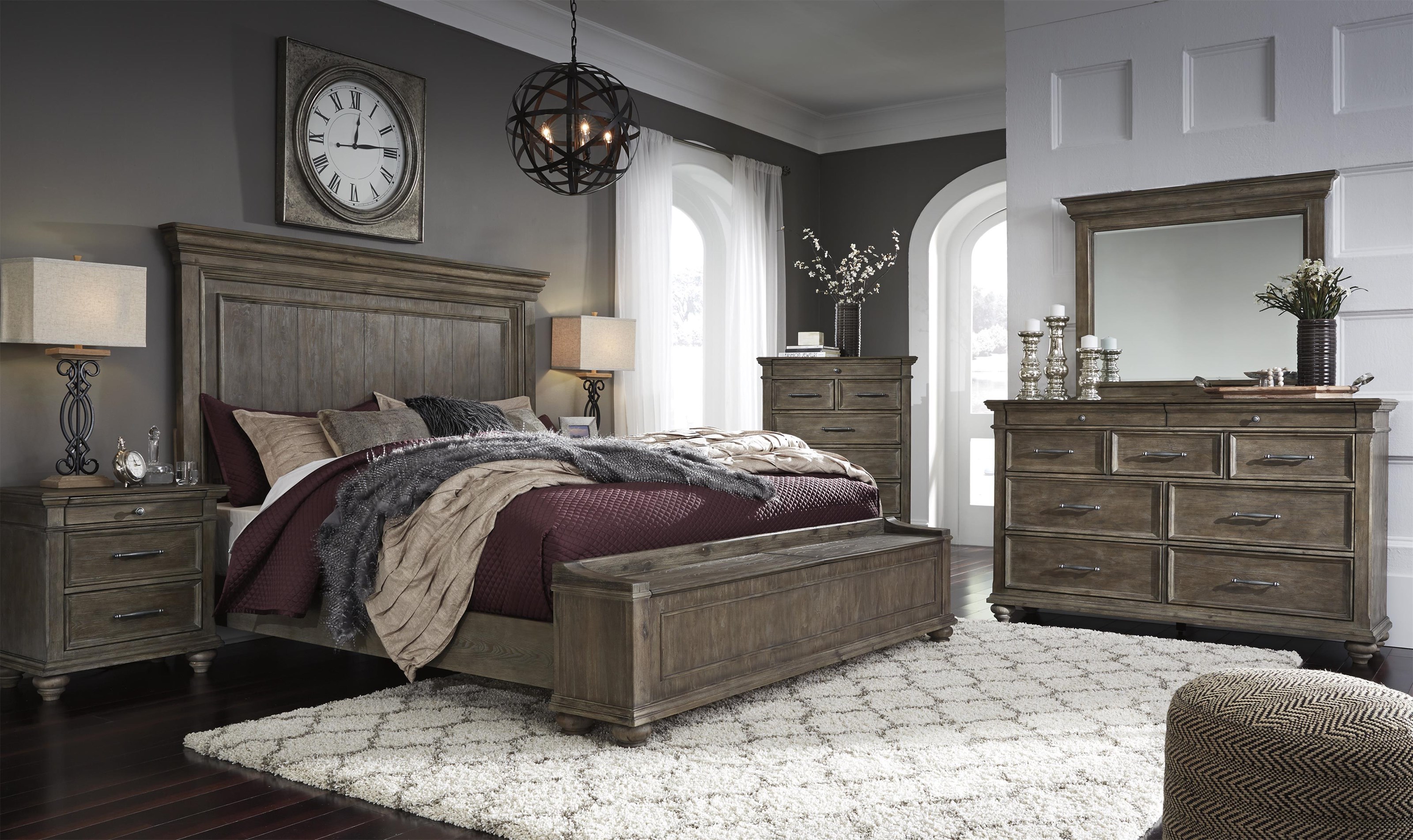 Millennium Johnelle 583377607 King Upholstered Panel Bed with
