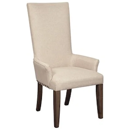 Dining Upholstered Arm Chair with Nailhead Trim
