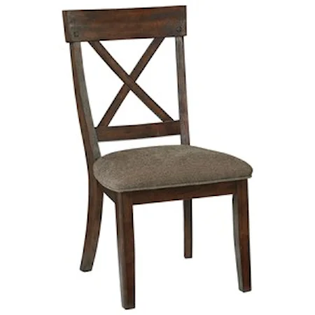 Dining Upholstered Side Chair with X-Back