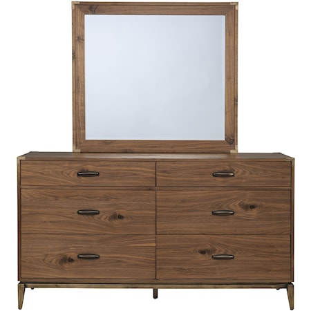 6-Drawer Dresser and Mirror