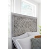 Modus International Boho Chic California King Platform Bed in Washed White