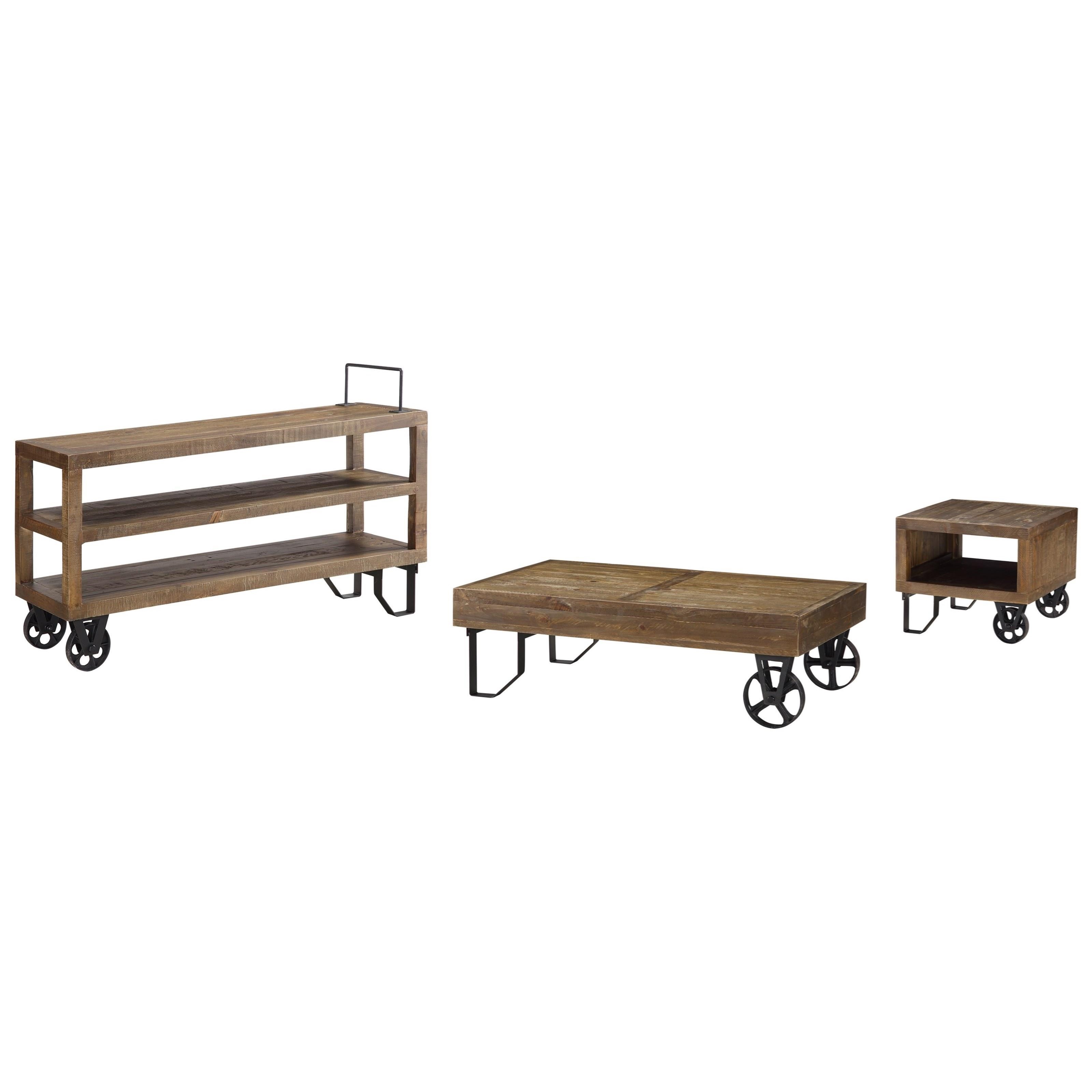 Modus Furniture Coalburn Reclaimed Wood Media Console