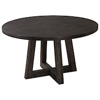 Orson Solid Wood Round Dining Table in Antique Coffee
