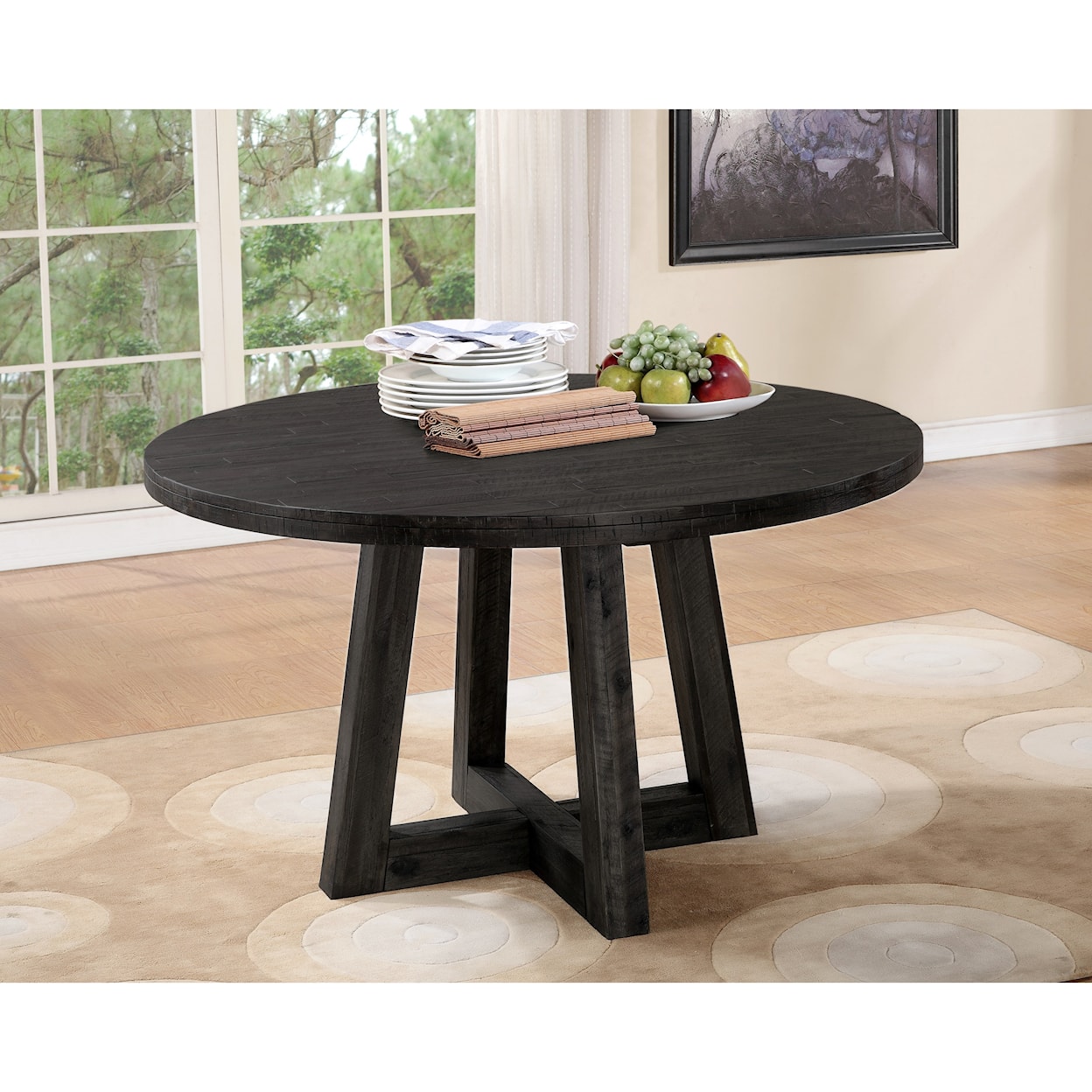 Modus International Crossroads Orson Solid Wood Round Dining Table