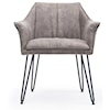 Modus International Crossroads Alabaster Hairpin Leg Arm Chair