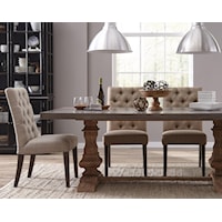Thurston Concrete and Solid Wood Rectangular Dining Table