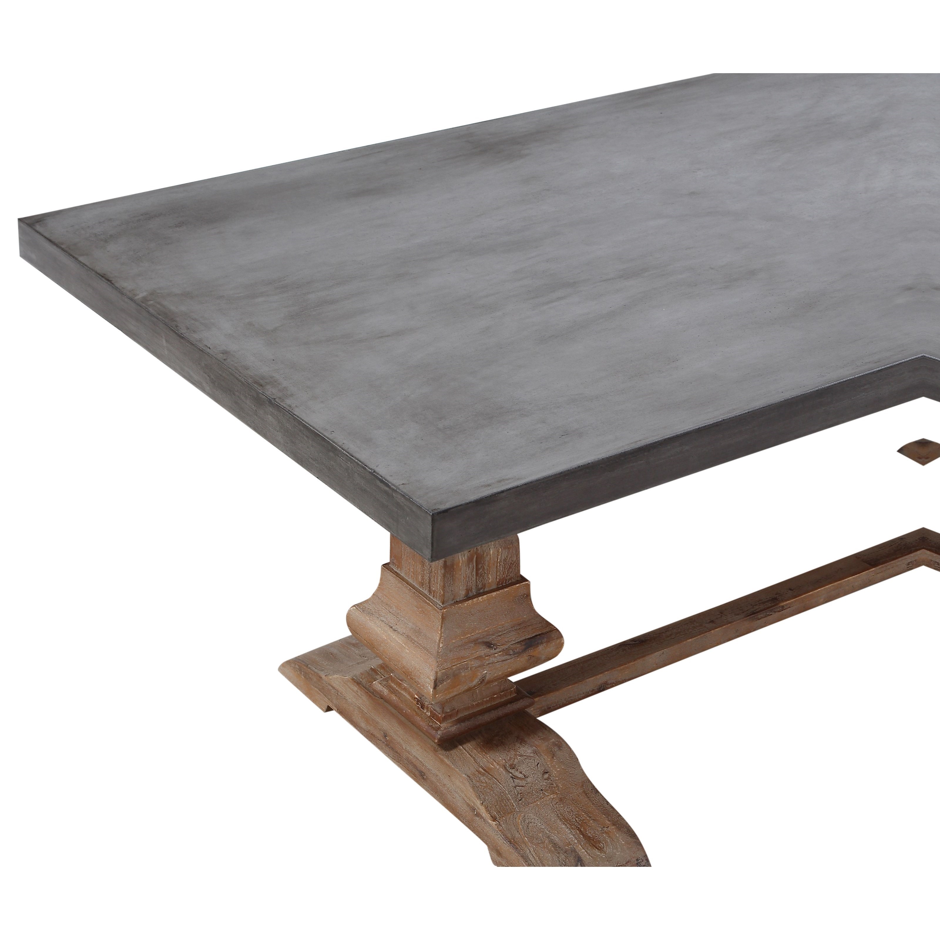 Modus Furniture Crossroads Thurston Concrete and Solid Wood Rectangular
