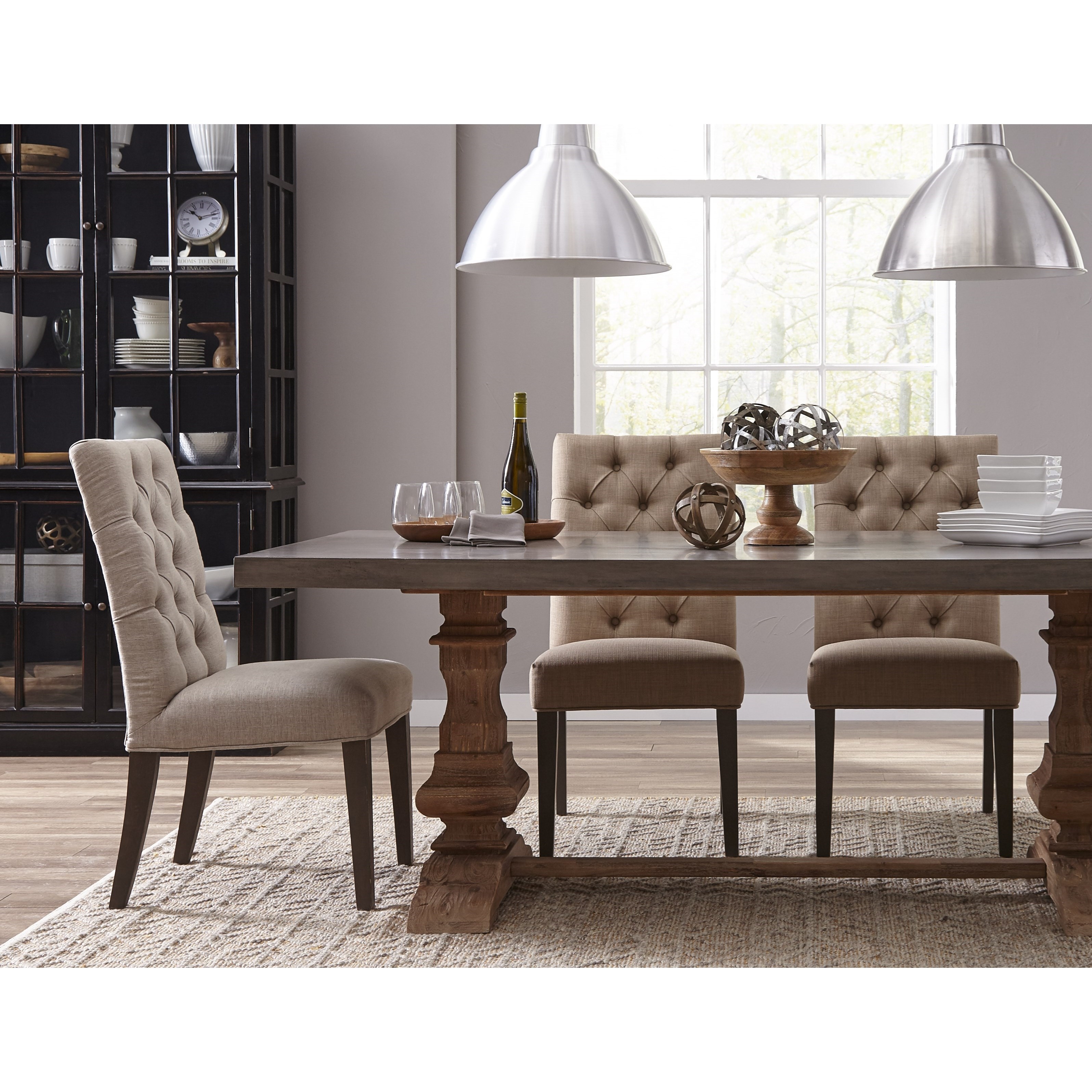 Modus Furniture Crossroads Thurston Concrete and Solid Wood Rectangular